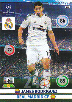 James Rodriguez Real Madrid 2014/15 Panini Champions League #211